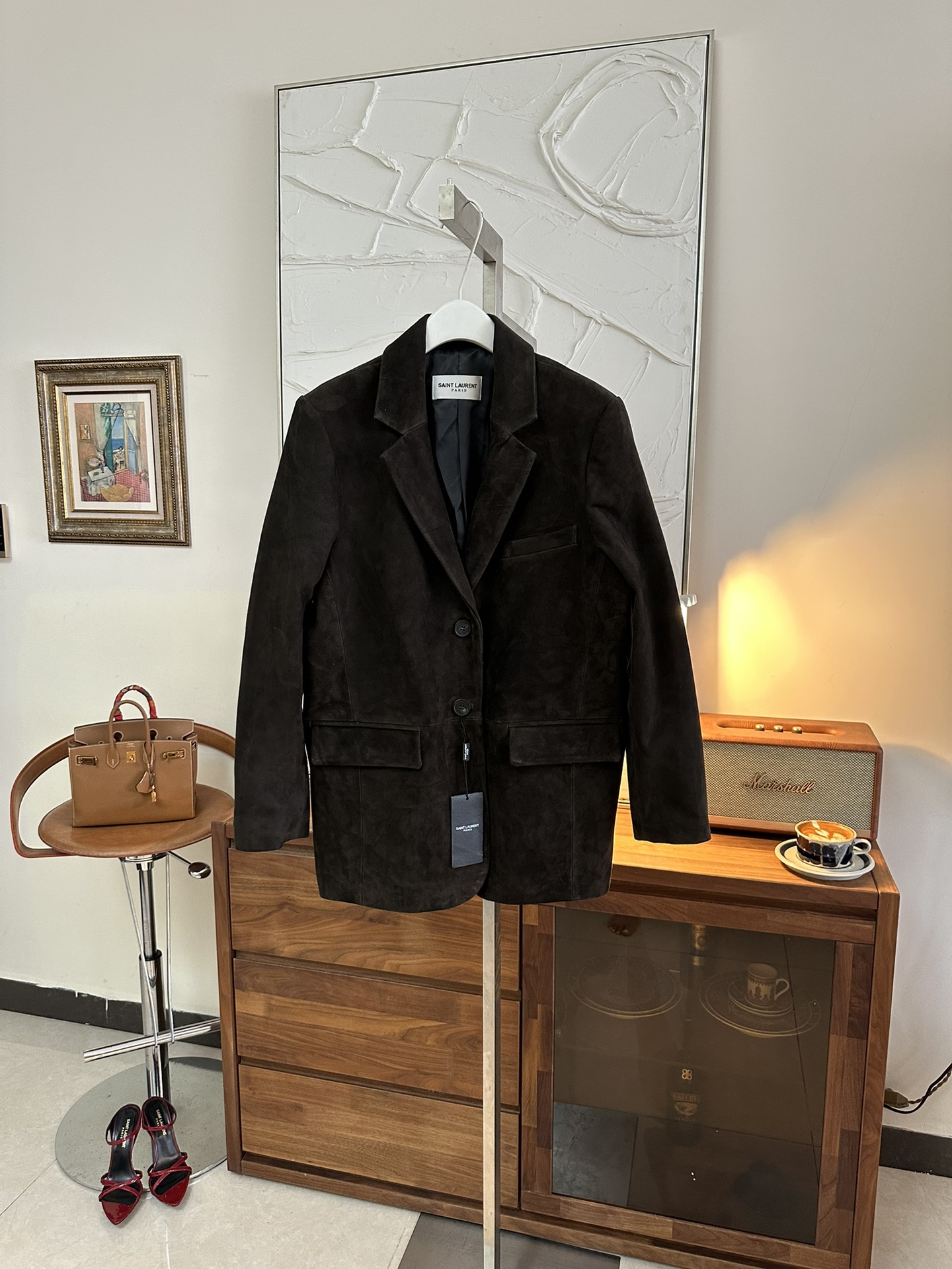 SAINT LAURENT Женский жакет из замши SAINT LAURENT Женский жакет из замши