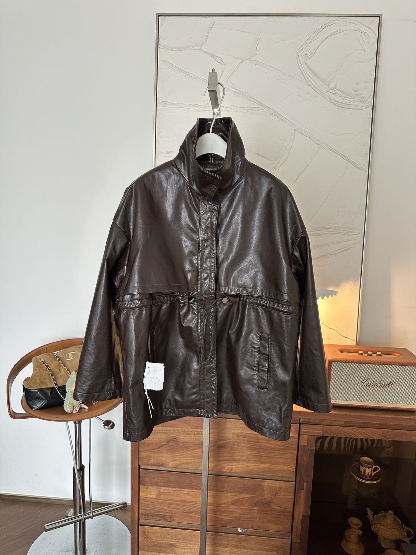 BRUNELLO CUCINELLI Женская кожаная куртка BRUNELLO CUCINELLI Женская кожаная куртка