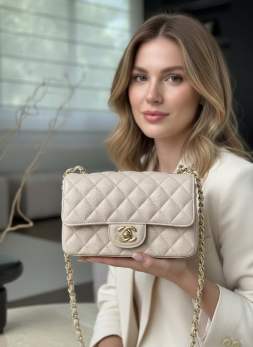 CHANEL Женская сумка с ручкой CF20 зернистая кожа