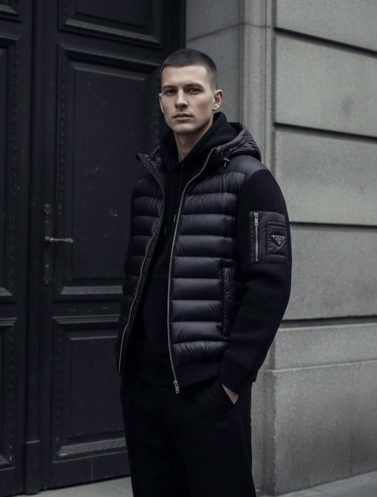 PRADA Мужская куртка с пуховым наполнителем