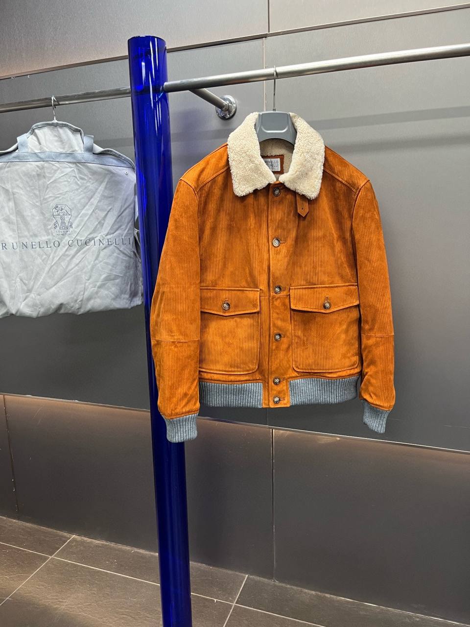 BRUNELLO CUCINELLI Мужская дублёнка из овчины BRUNELLO CUCINELLI Мужская дублёнка из овчины