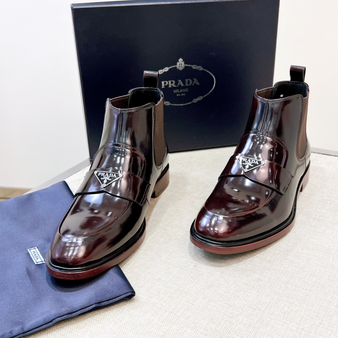 PRADA Мужские лакированные ботинки 