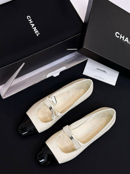 CHANEL Женские балетки из овечьей кожи