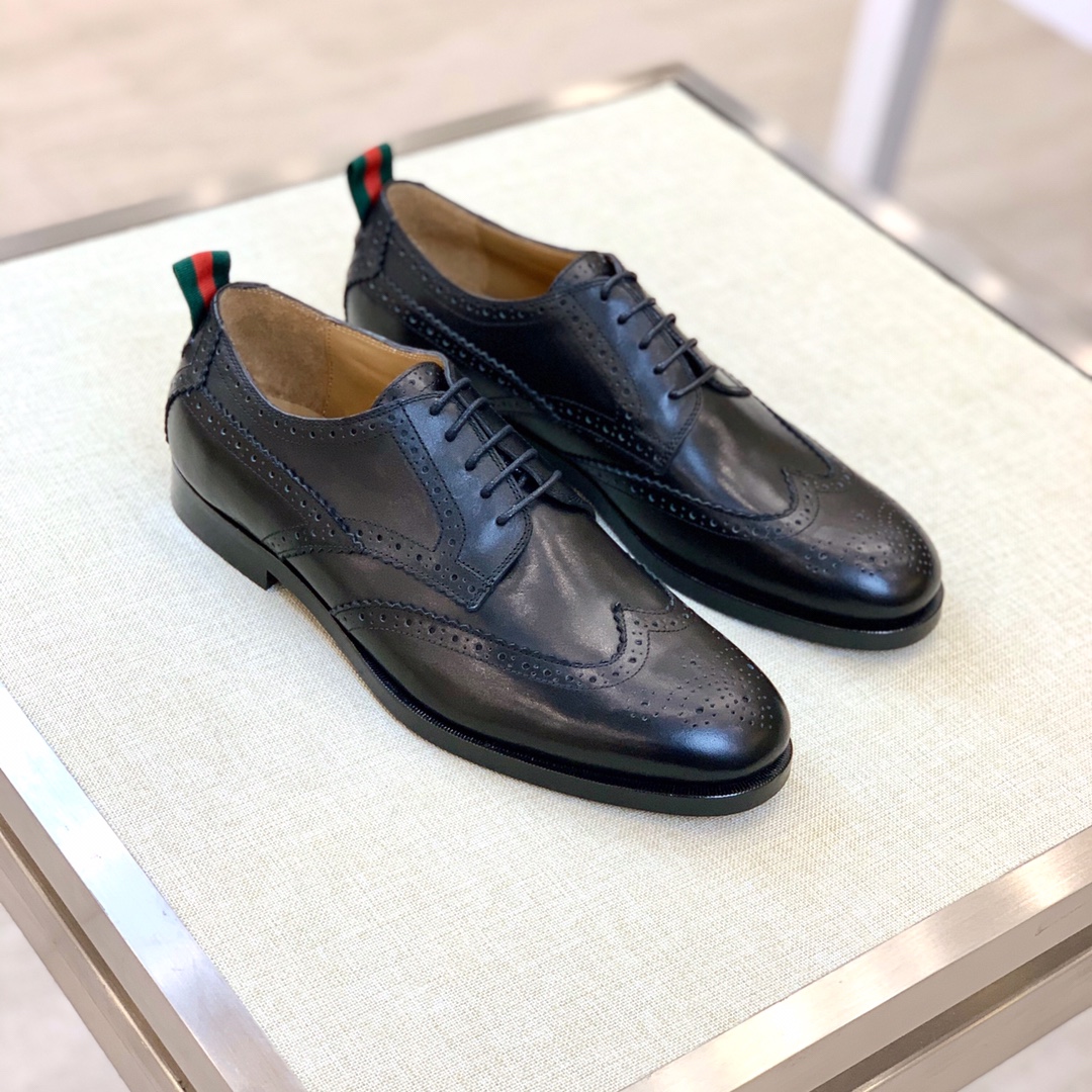 GUCCI Мужские кожаные броги GUCCI Мужские кожаные броги