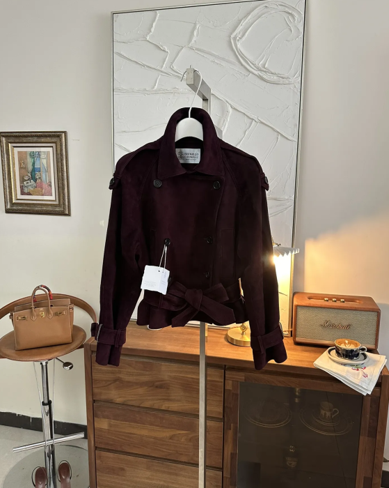 BRUNELLO CUCINELLI Женская куртка из замши