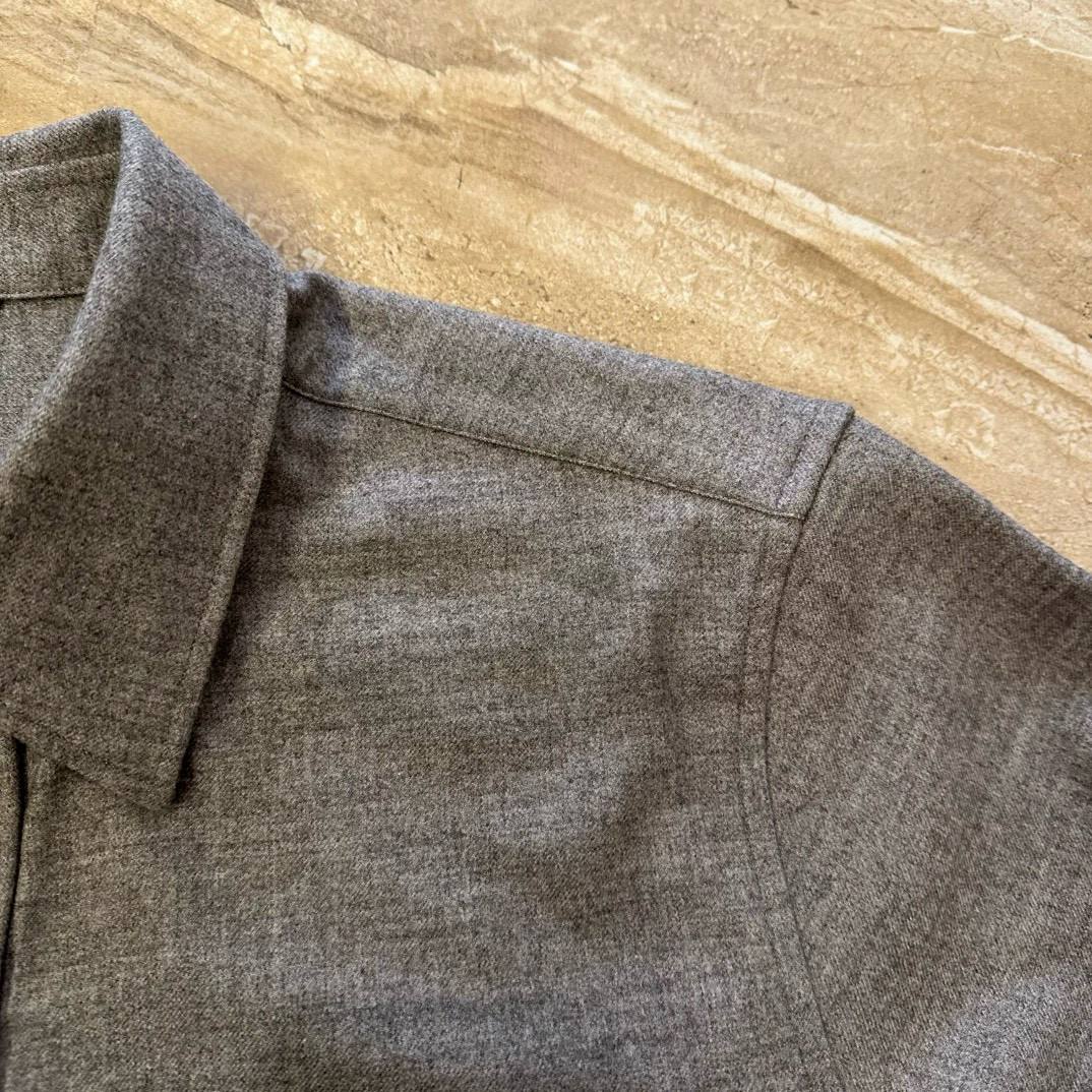 ERMENEGILDO ZEGNA Мужская рубашка из кашемира и шерсти ERMENEGILDO ZEGNA Мужская рубашка из кашемира и шерсти