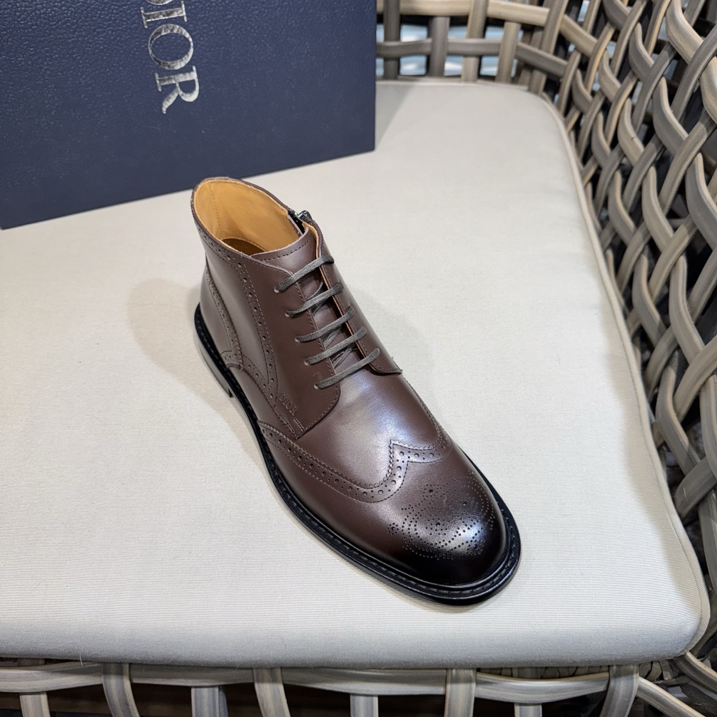 CHRISTIAN DIOR Мужские ботинки из телячьей кожи