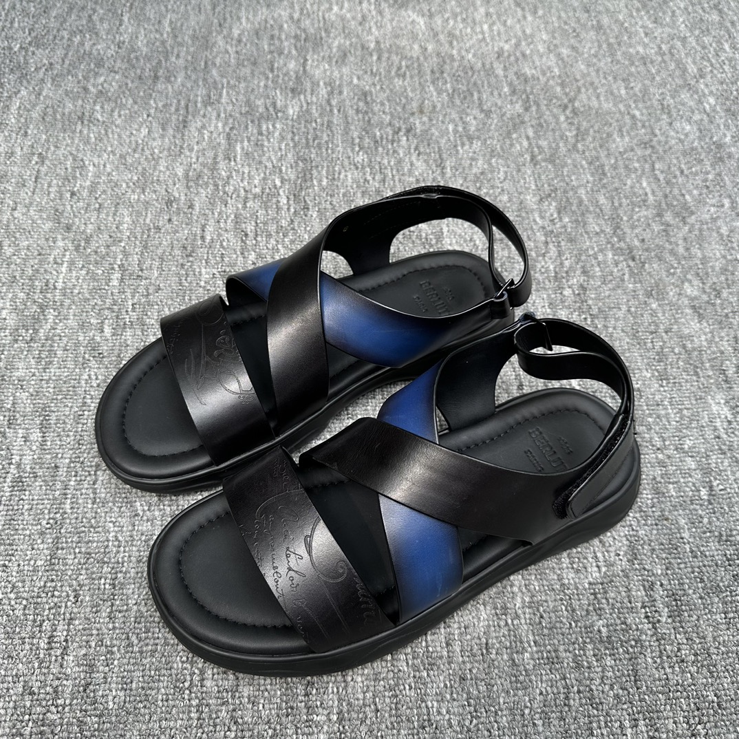 BERLUTI Мужские сандалии из натуральной кожи