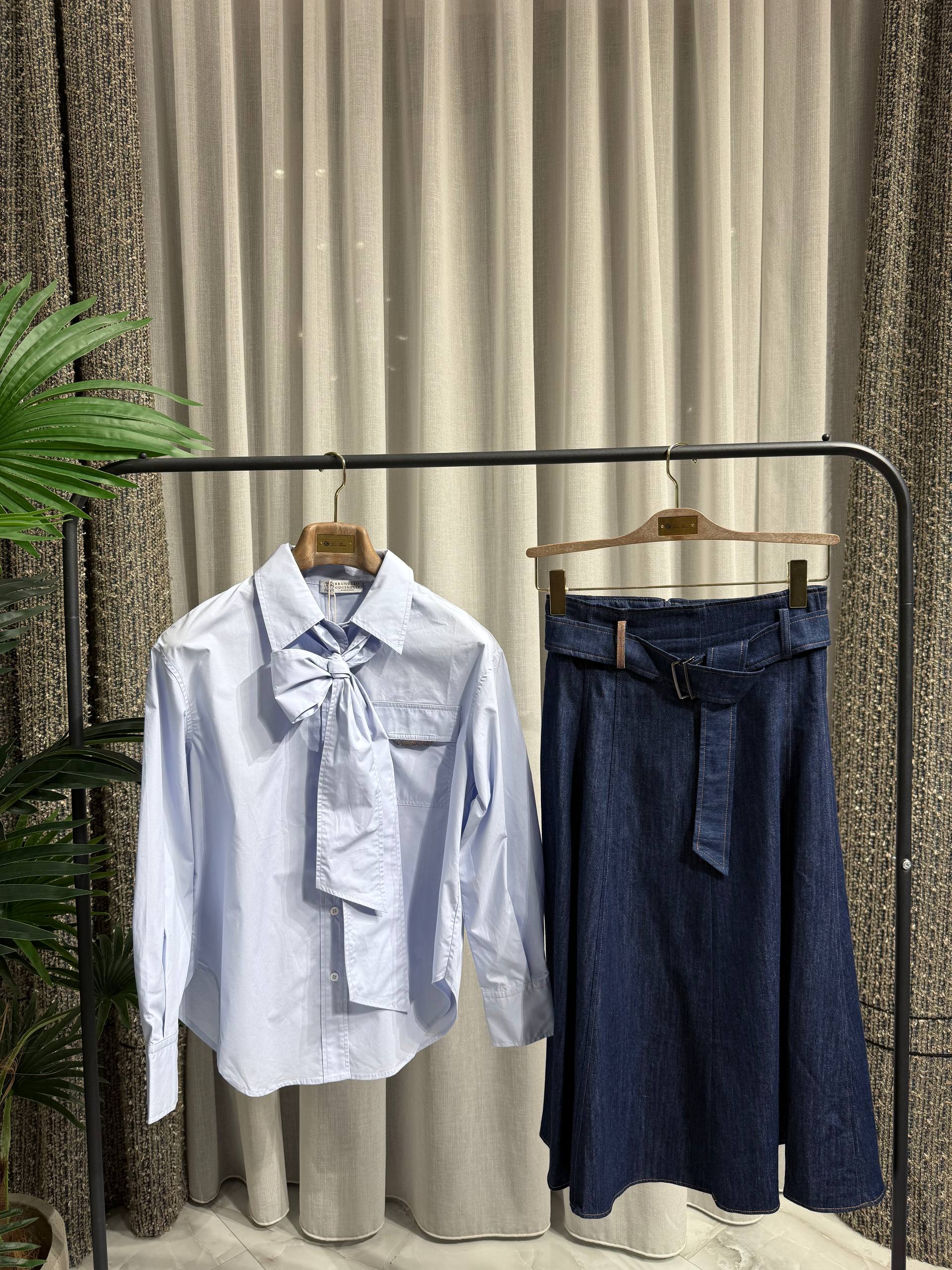 BRUNELLO CUCINELLI Женская блузка из хлопка BRUNELLO CUCINELLI Женская блузка из хлопка