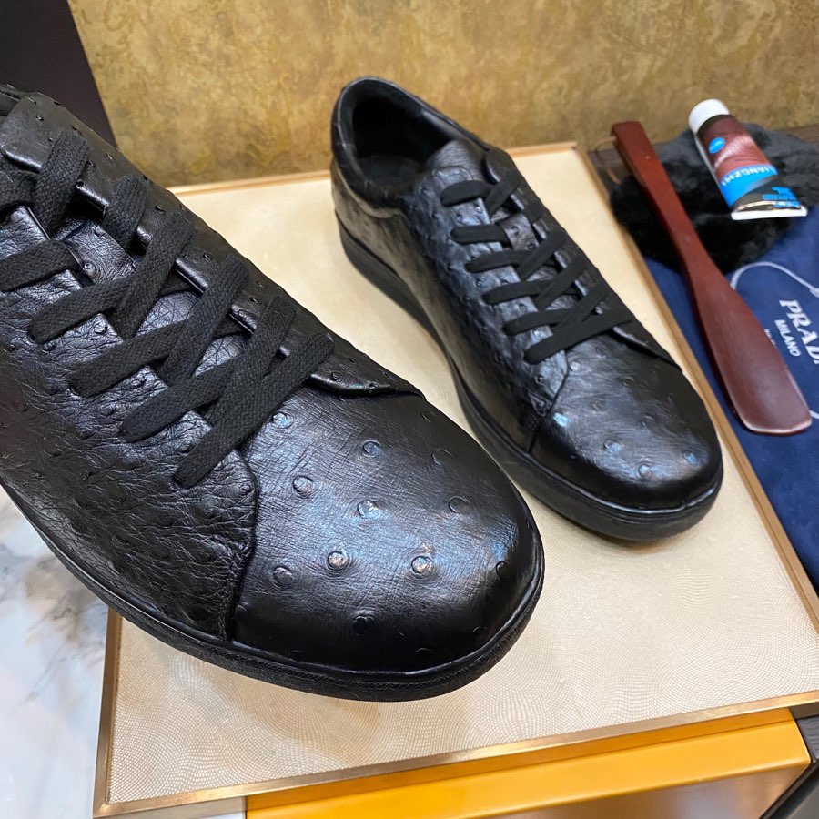 PRADA Мужские кеды из кожи страуса PRADA Мужские кеды из кожи страуса