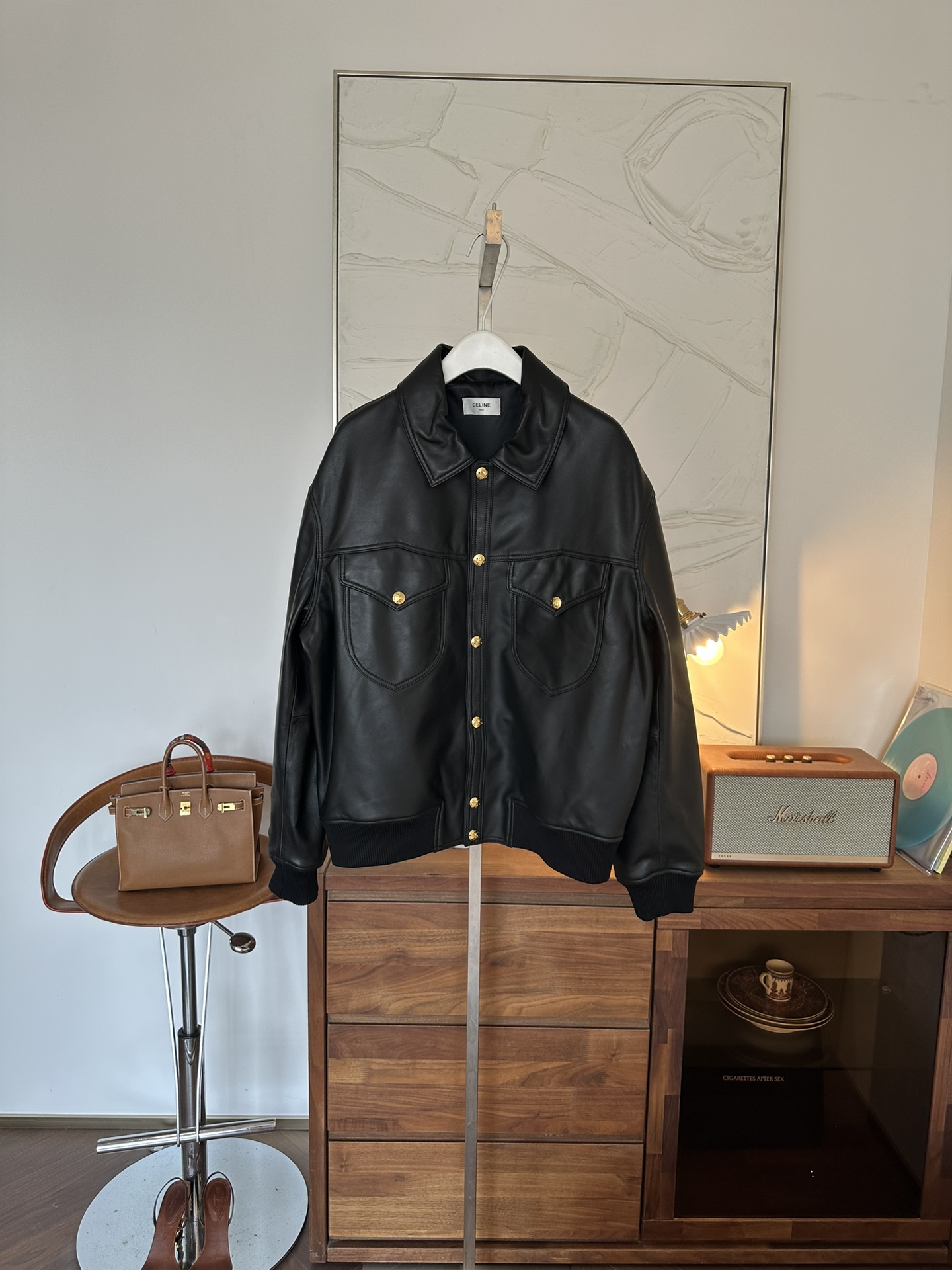 CELINE Женская кожаная куртка CELINE Женская кожаная куртка