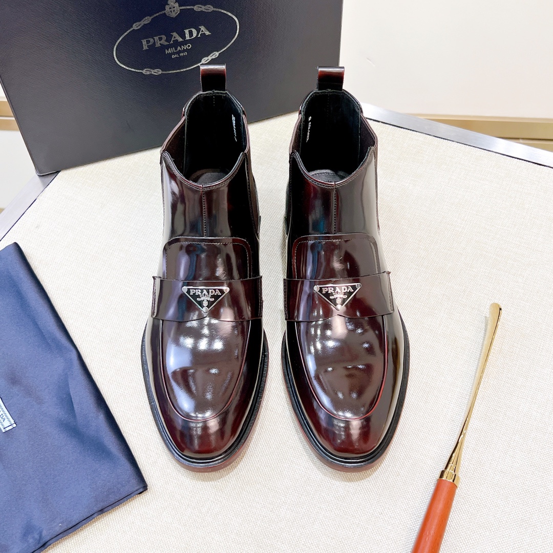 PRADA Мужские лакированные ботинки 