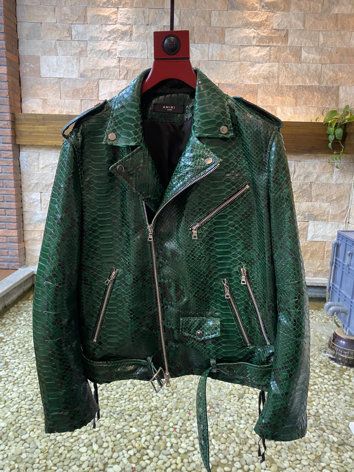 AMIRI Мужская куртка из кожи питона AMIRI Мужская куртка из кожи питона