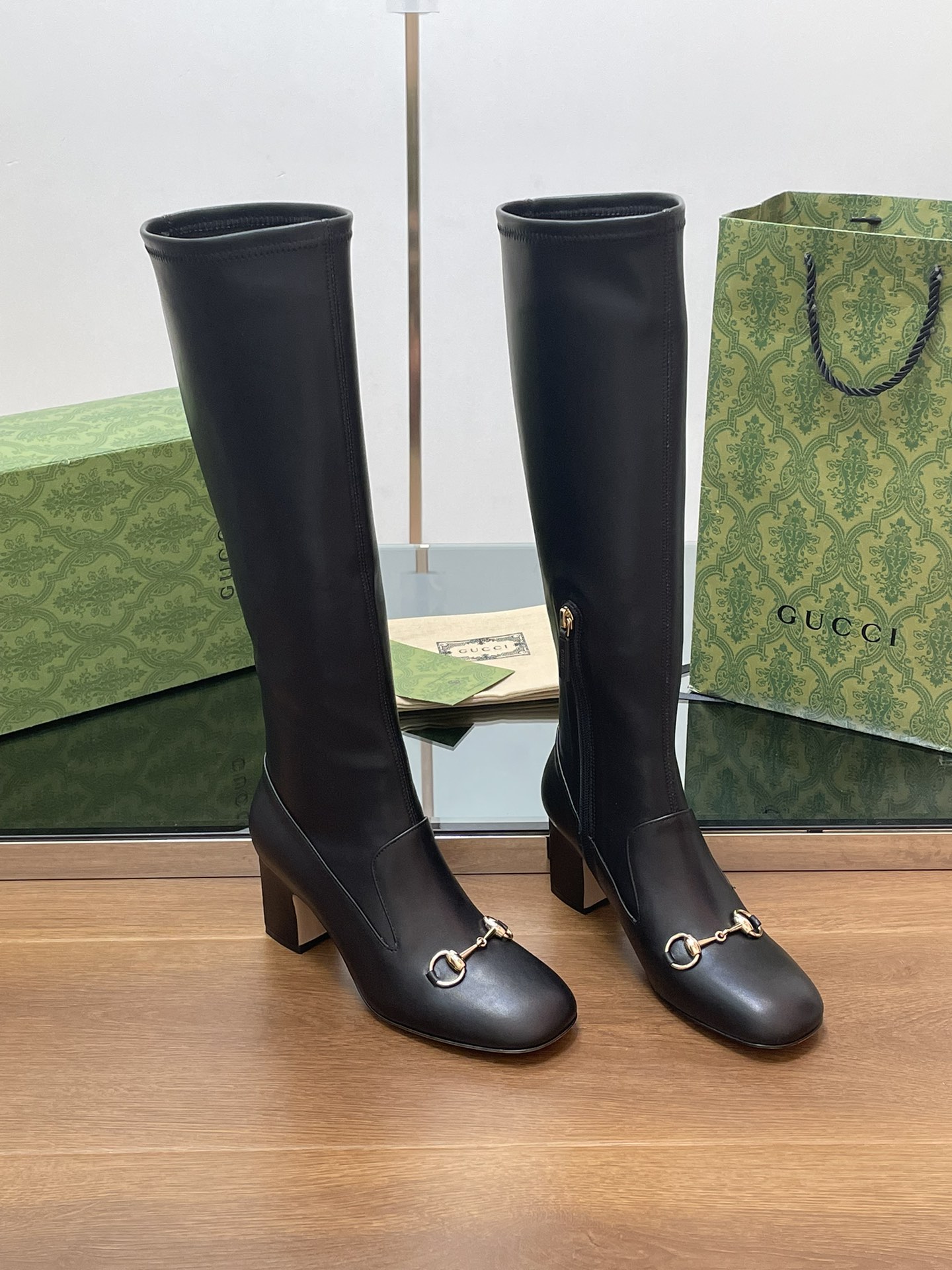 GUCCI Женские сапоги GG Horsebit GUCCI Женские сапоги GG Horsebit