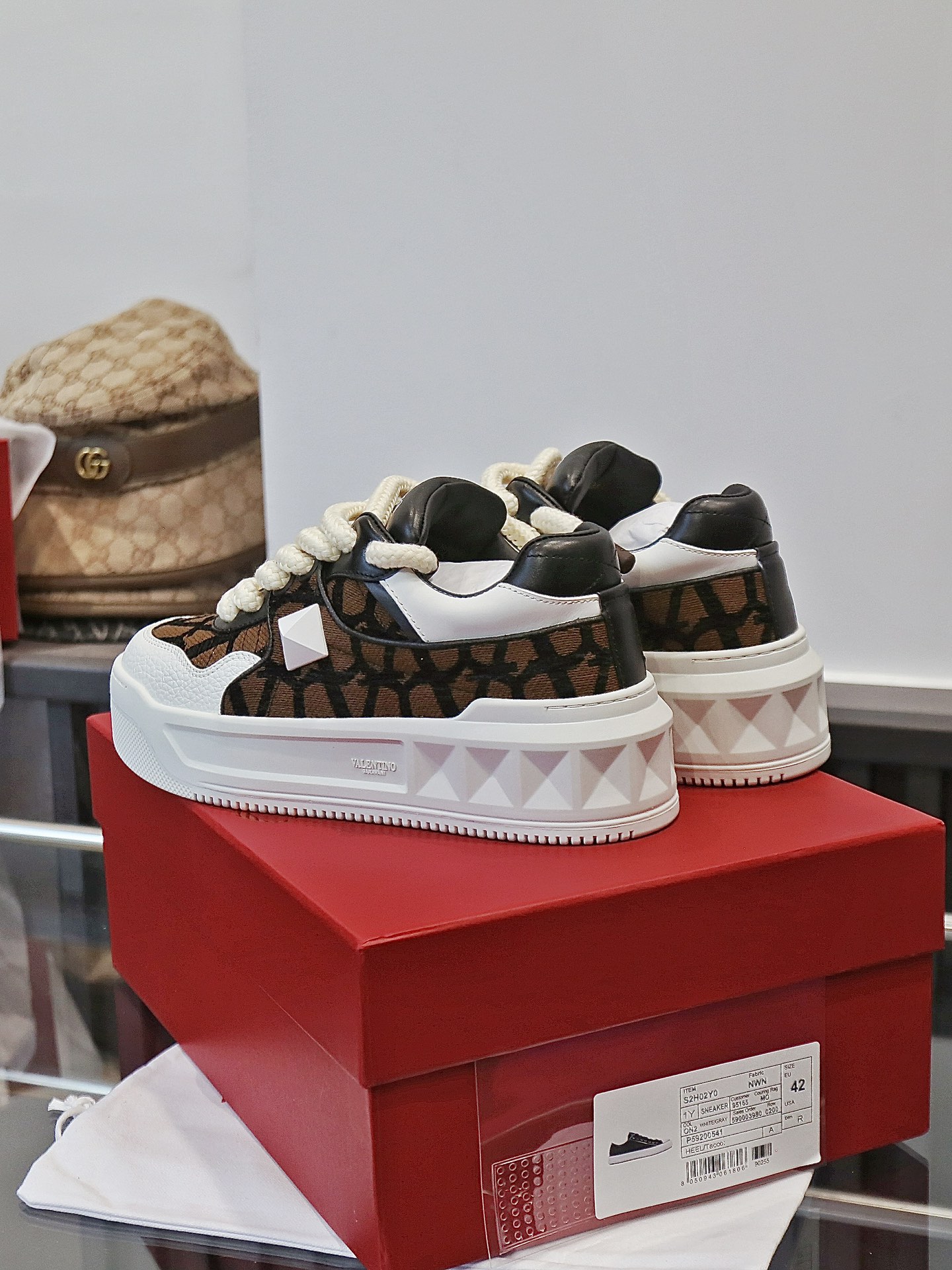 VALENTINO Кроссовки One Stud XL комбинированные