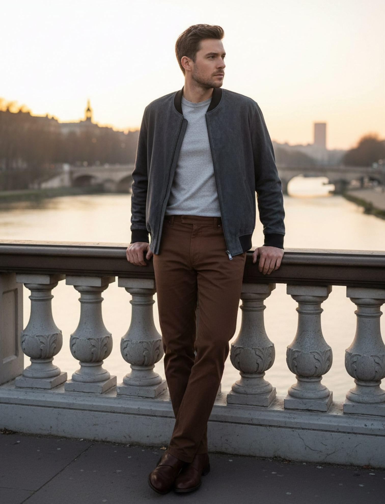 LORO PIANA Мужская кожаная куртка LORO PIANA Мужская кожаная куртка