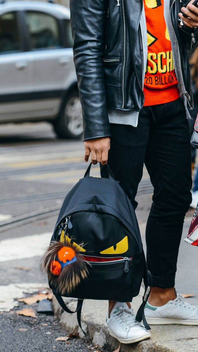 FENDI Мужской рюкзак с аппликацией Bag Bugs FENDI Мужской рюкзак с аппликацией Bag Bugs