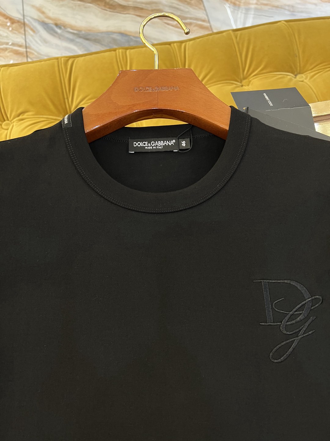 DOLCE & GABBANA Мужская футболка хлопок прямой крой