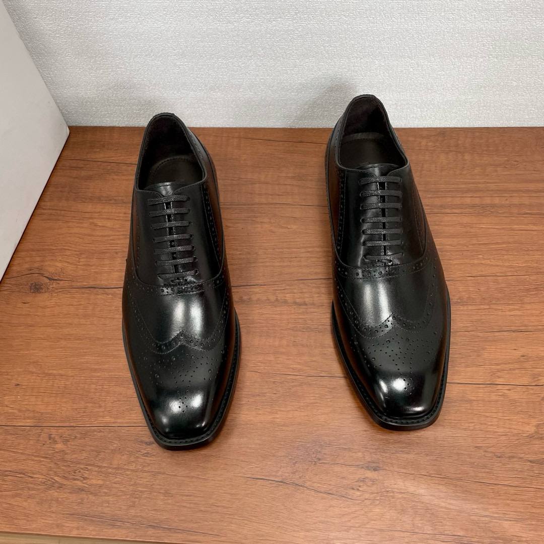 BERLUTI Мужские туфли из телячьей кожи черные BERLUTI Мужские туфли из телячьей кожи черные