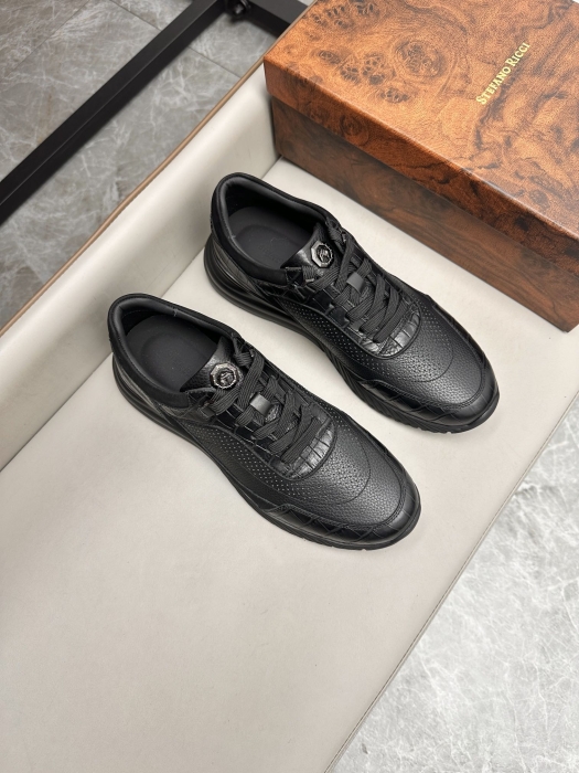 STEFANO RICCI Мужские кожаные кроссовки