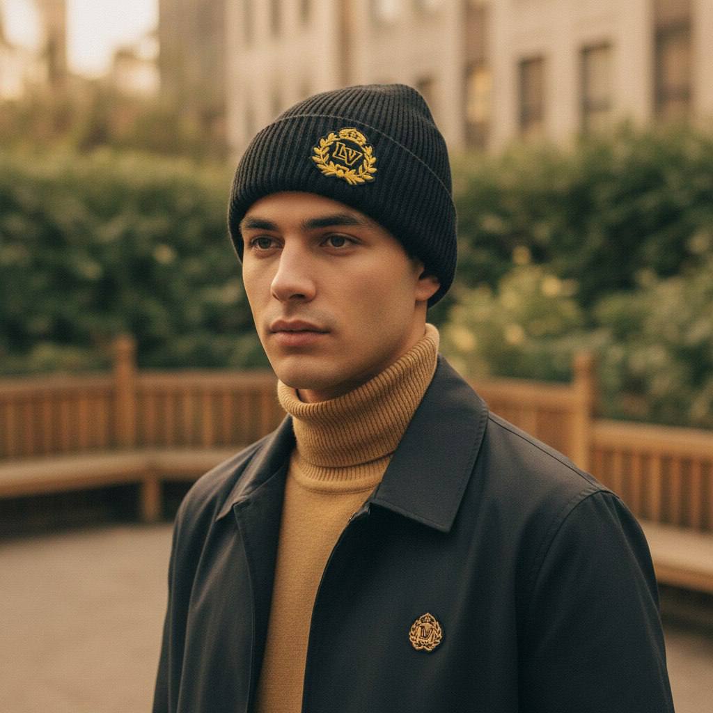 LOUIS VUITTON Мужская шапка с нашивкой LOUIS VUITTON Мужская шапка с нашивкой