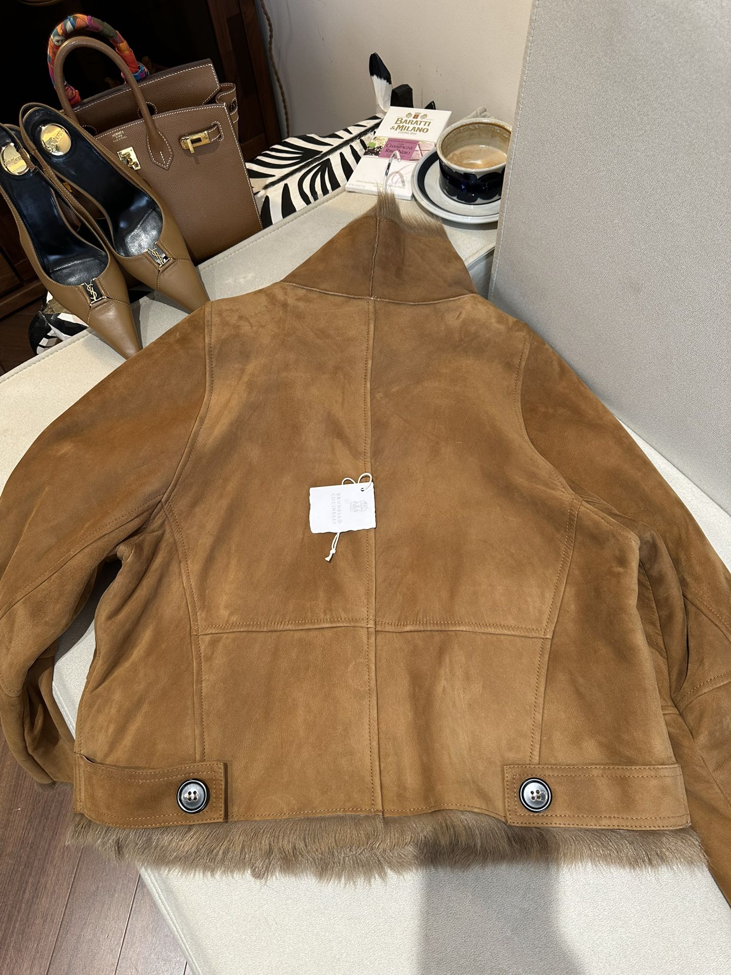 BRUNELLO CUCINELLI Женская дублёнка из меха лисы BRUNELLO CUCINELLI Женская дублёнка из меха лисы