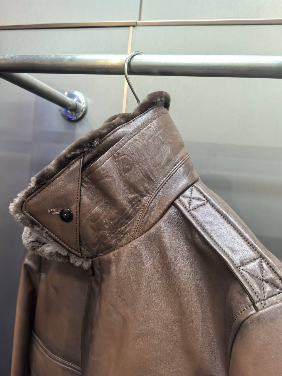 BERLUTI Мужская кожаная куртка из овчины BERLUTI Мужская кожаная куртка из овчины