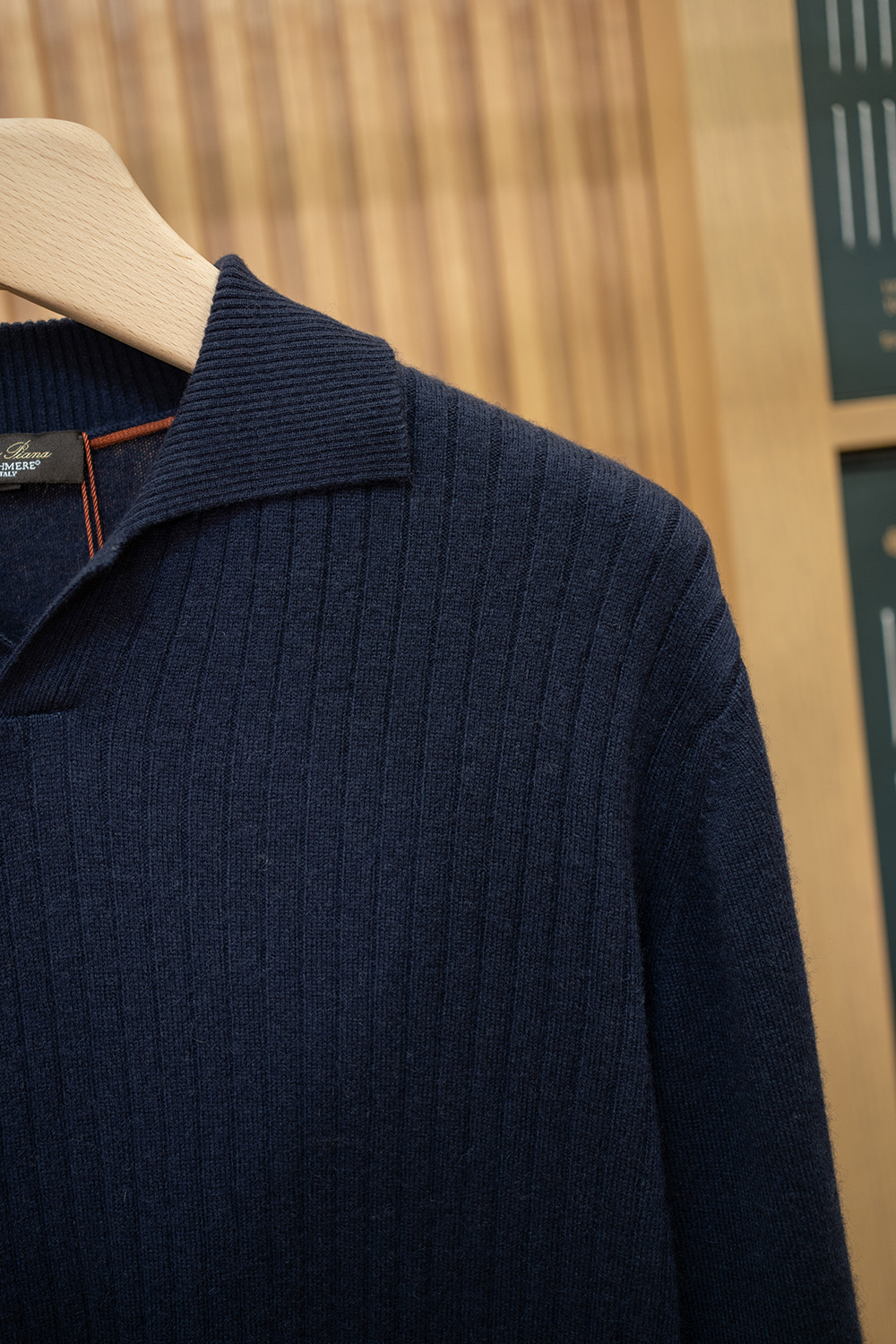 LORO PIANA Мужской свитер из кашемира с воротником в стиле поло