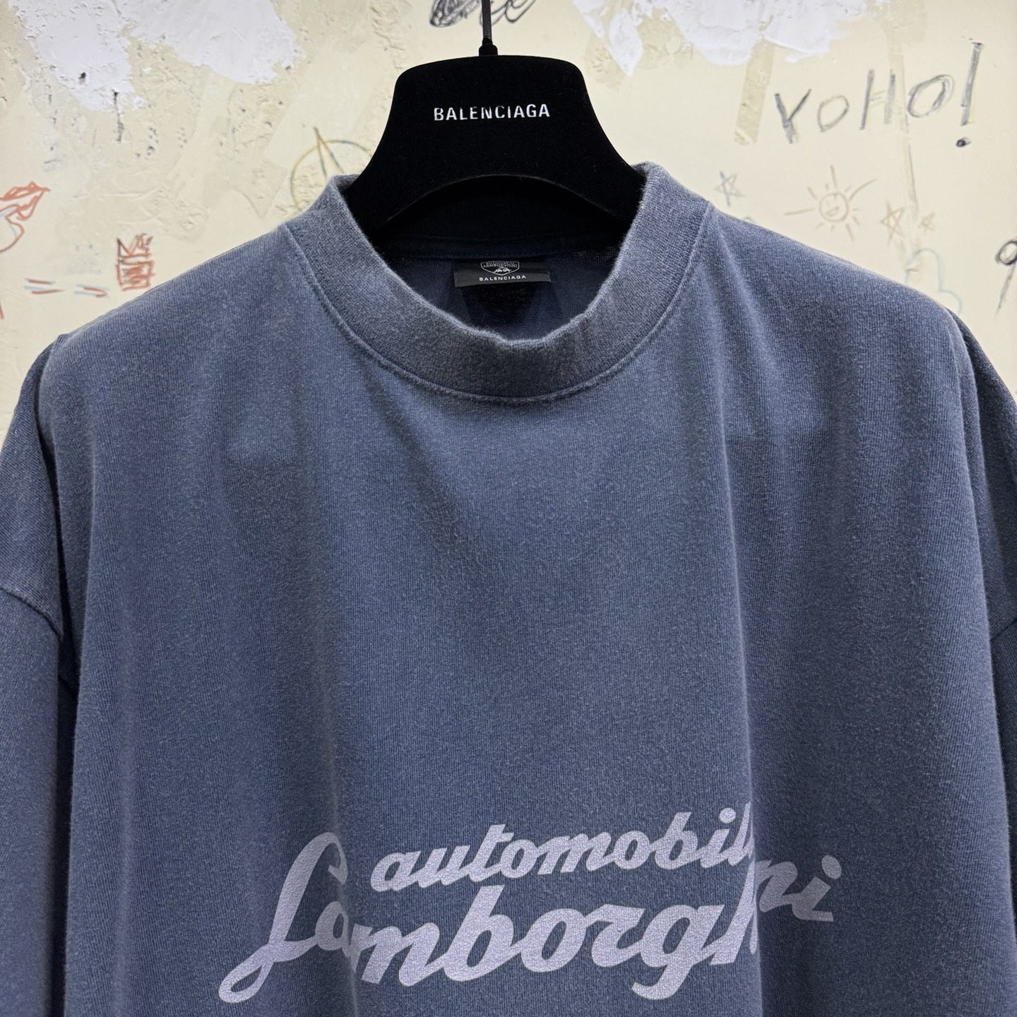 BALENCIAGA Мужская футболка коллаборация Balenciaga x Lamborghini
