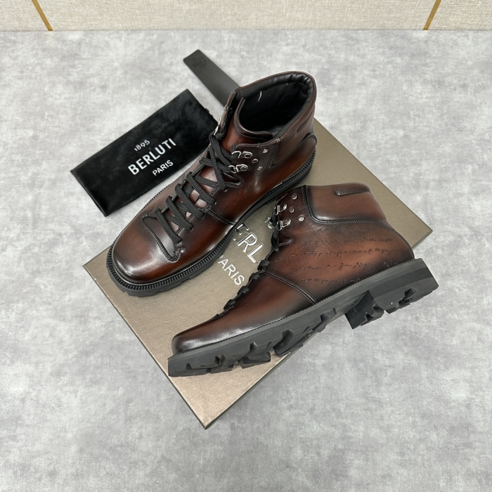 BERLUTI Мужские кожаные ботинки