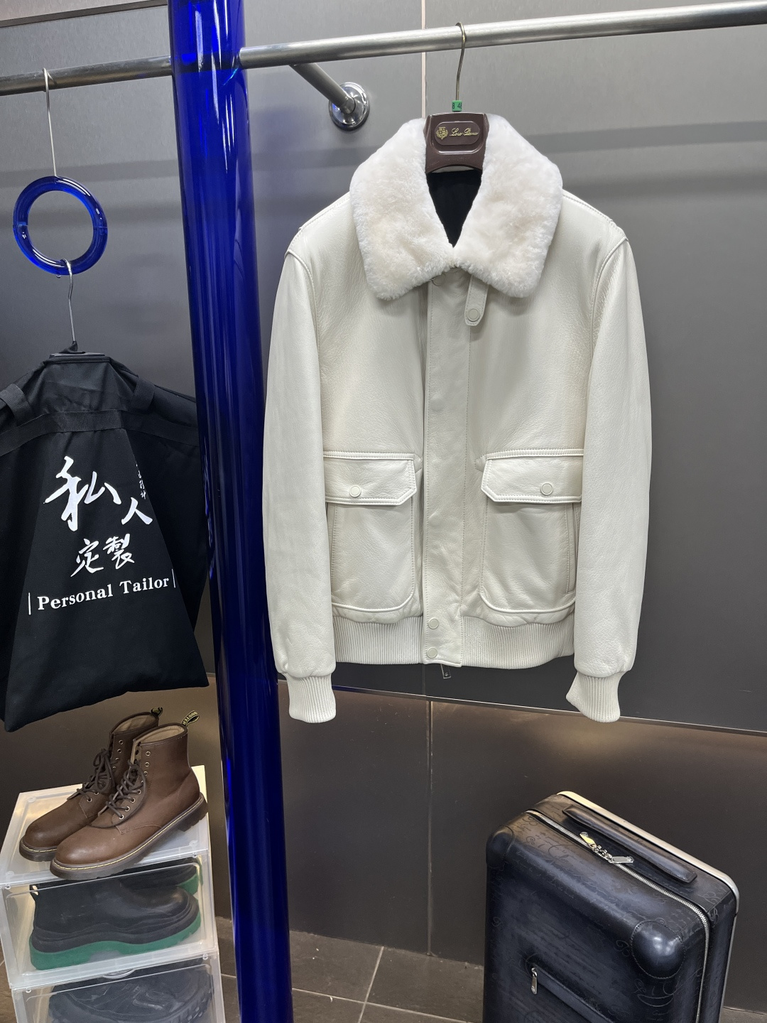 BRIONI Мужская кожаная куртка из козьей кожи BRIONI Мужская кожаная куртка из козьей кожи