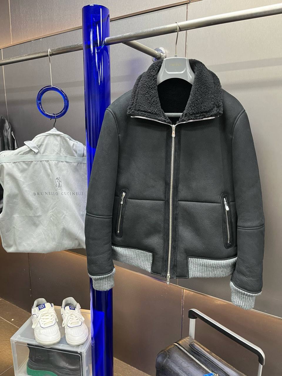 BRUNELLO CUCINELLI Мужская дублёнка из овчины BRUNELLO CUCINELLI Мужская дублёнка из овчины