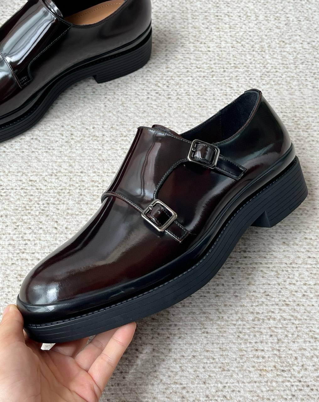PRADA Мужские туфли из телячьей кожи  PRADA Мужские туфли из телячьей кожи