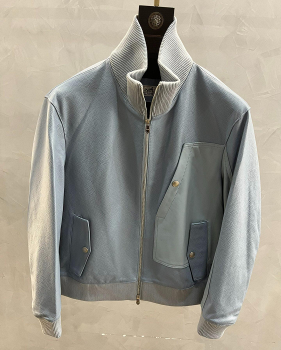 HERMES Мужская кожаная куртка