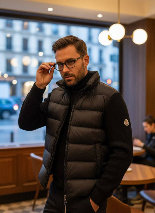 MONCLER Мужская ветровка из натурального пуха