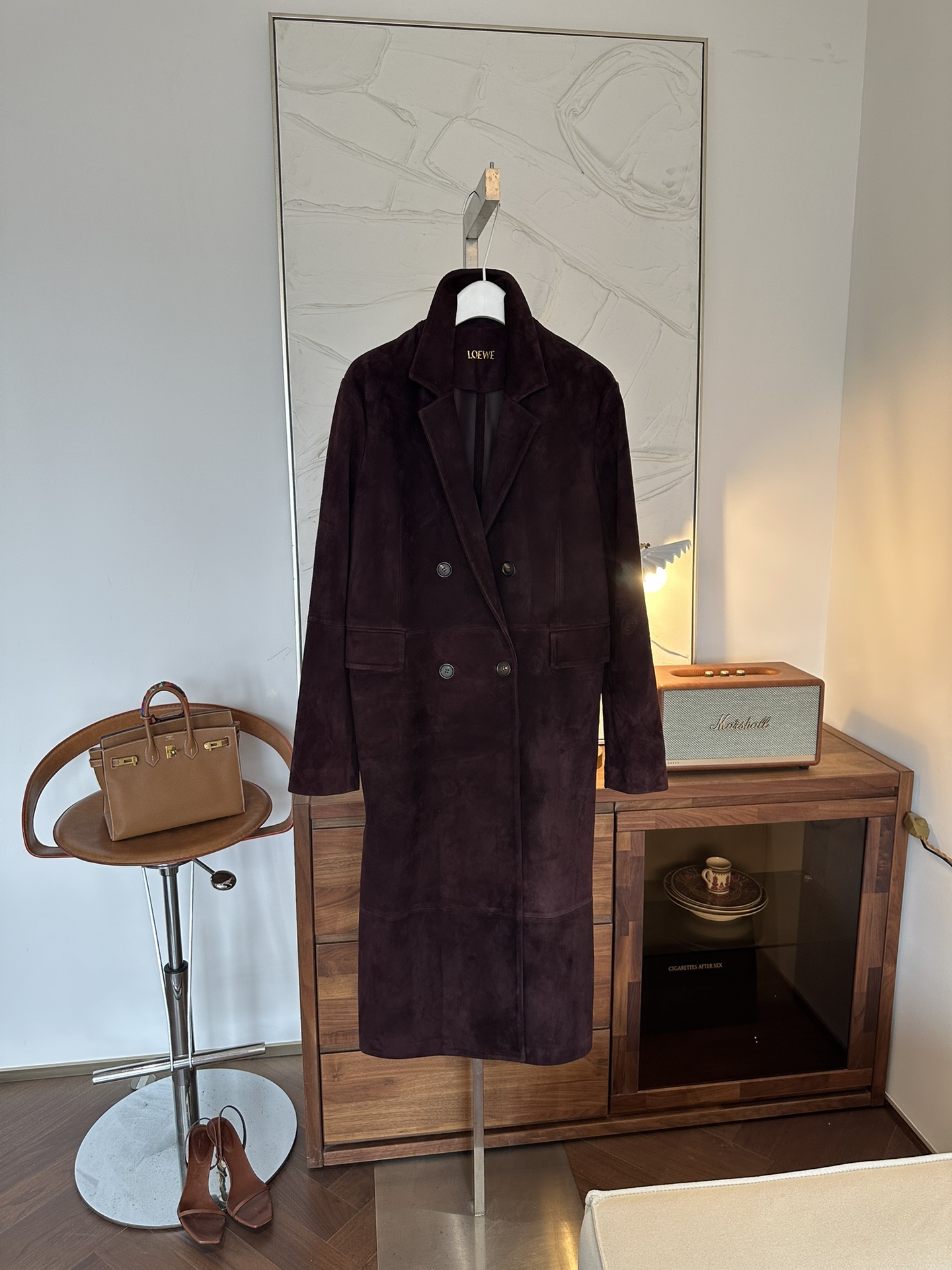 LOEWE Женское пальто из замши LOEWE Женское пальто из замши