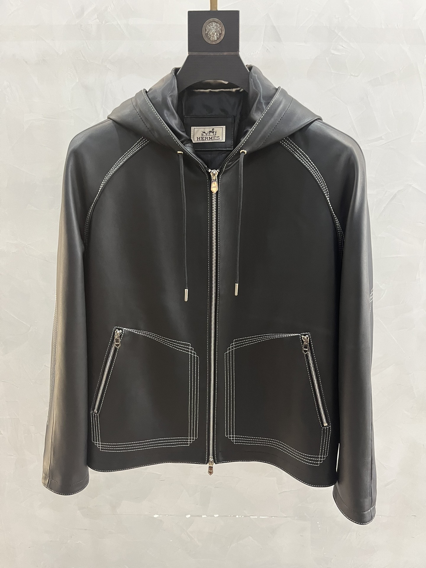 HERMES Мужская кожаная куртка HERMES Мужская кожаная куртка