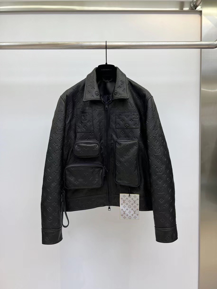 LOUIS VUITTON Мужская кожаная куртка LOUIS VUITTON Мужская кожаная куртка