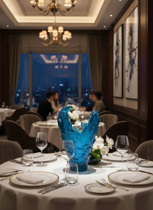 DAUM Ваза из хрусталя Dolphins