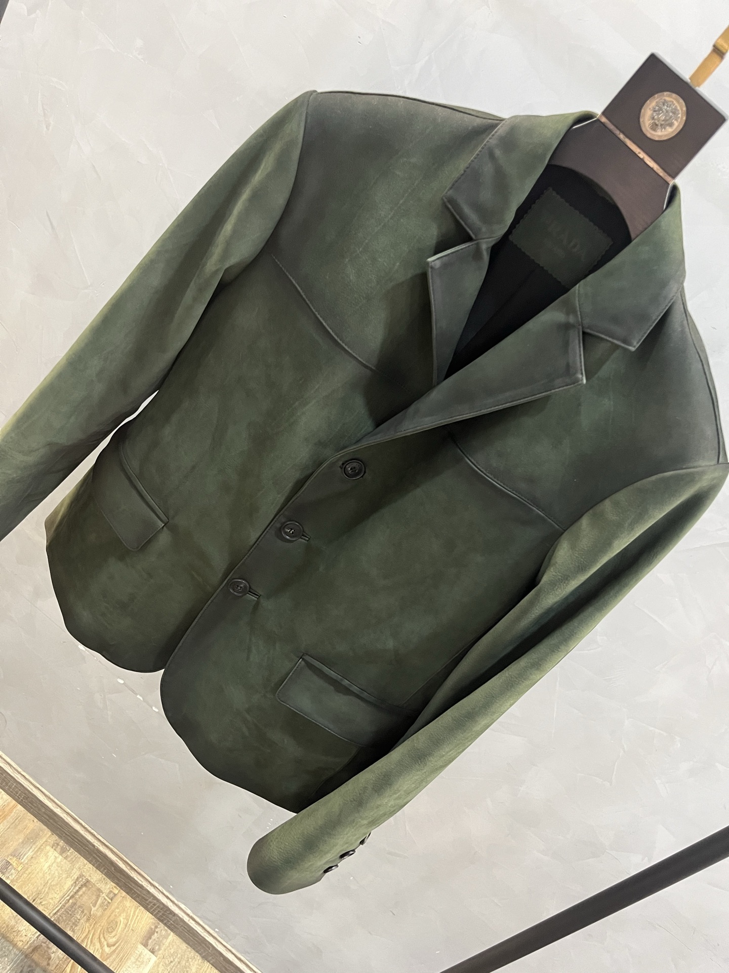 PRADA Мужской кожаный пиджак PRADA Мужской кожаный пиджак