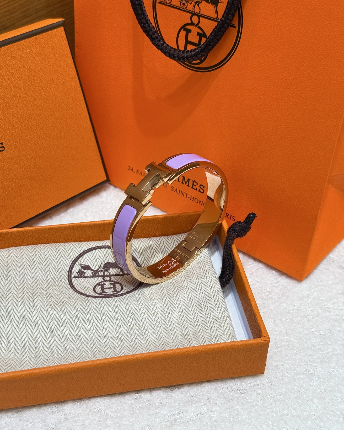 HERMES Браслет Clic H с застёжкой-тогл