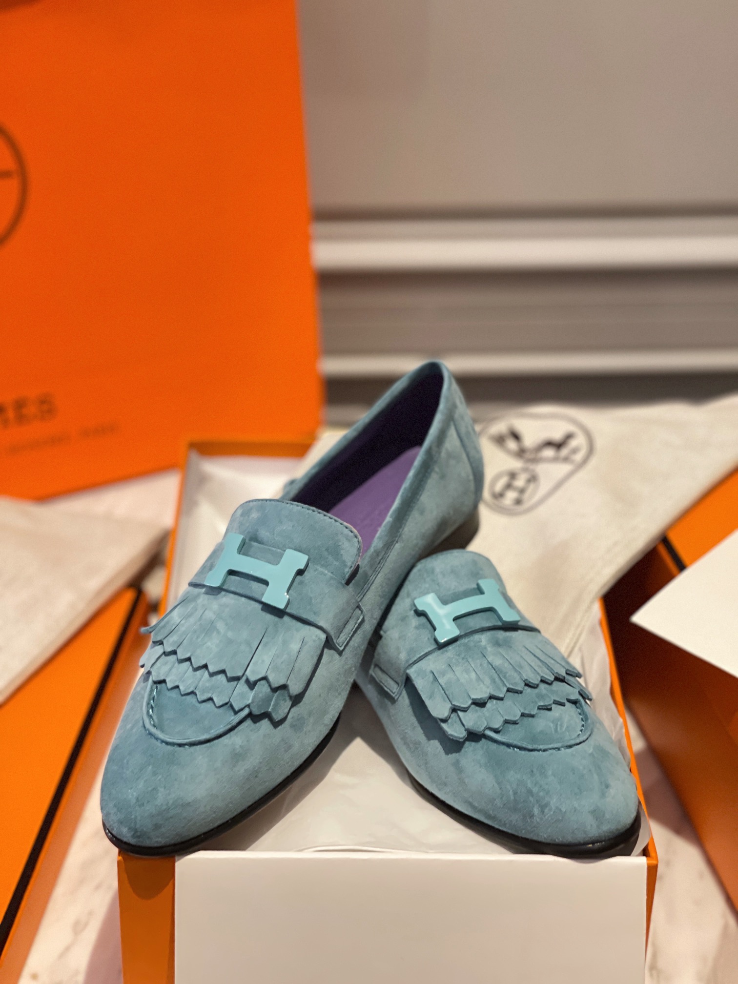 HERMES Женские лоферы с пряжкой H HERMES Женские лоферы с пряжкой H