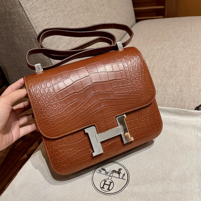 Hermes Женская сумка Constance 24 см ck37 Alligator matt