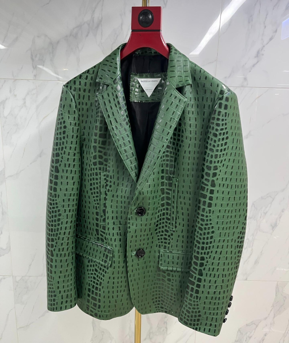 BOTTEGA VENETA Мужской кожаный пиджак