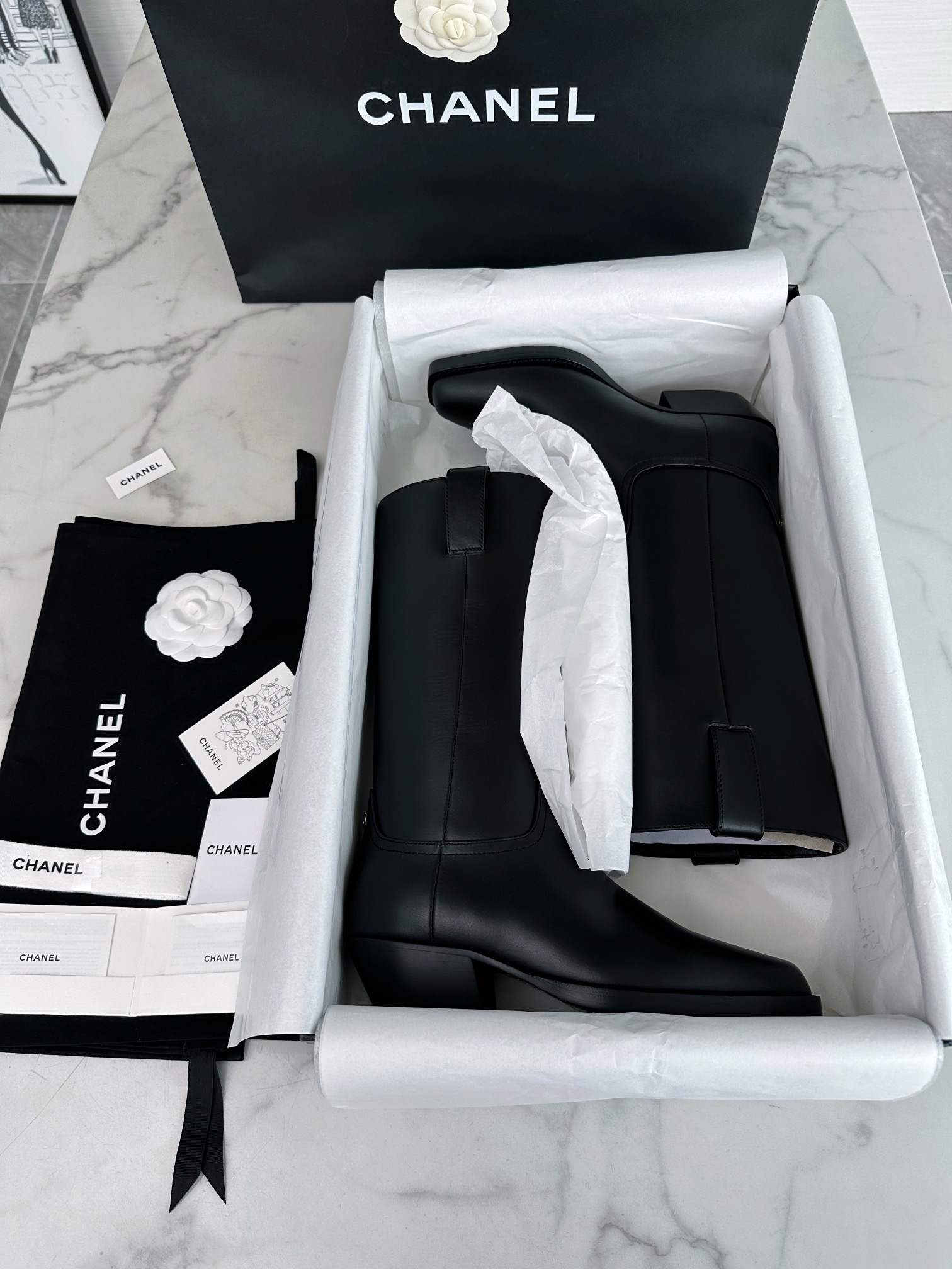 CHANEL Женские высокие сапоги 23S CHANEL Женские высокие сапоги 23S