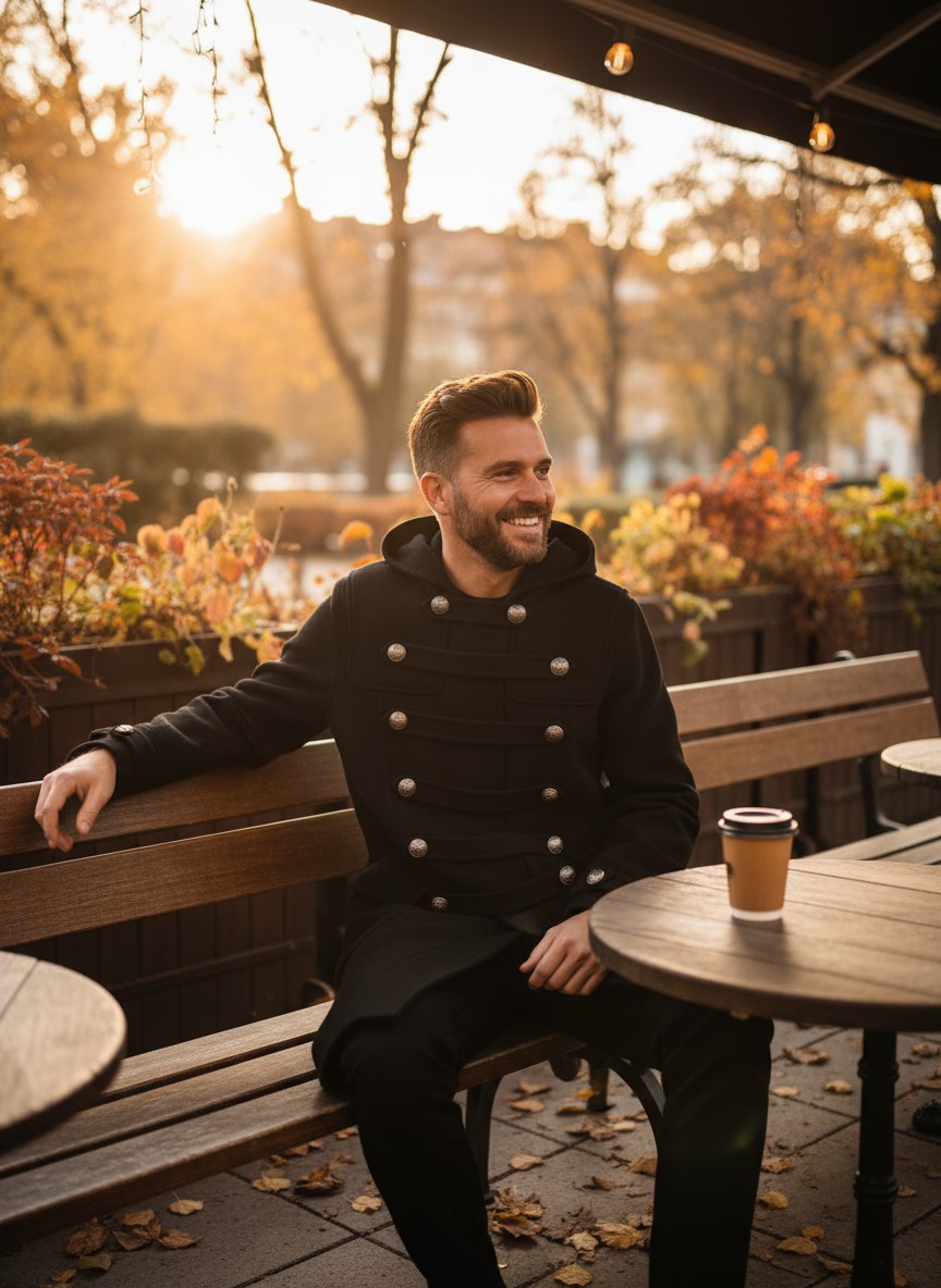 BALMAIN Мужское пальто из шерсти BALMAIN Мужское пальто из шерсти