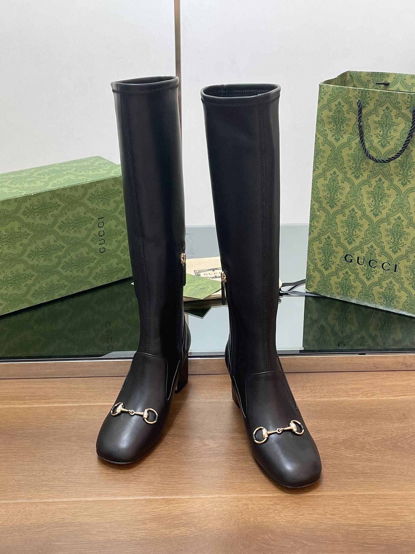 GUCCI Женские сапоги GG Horsebit GUCCI Женские сапоги GG Horsebit