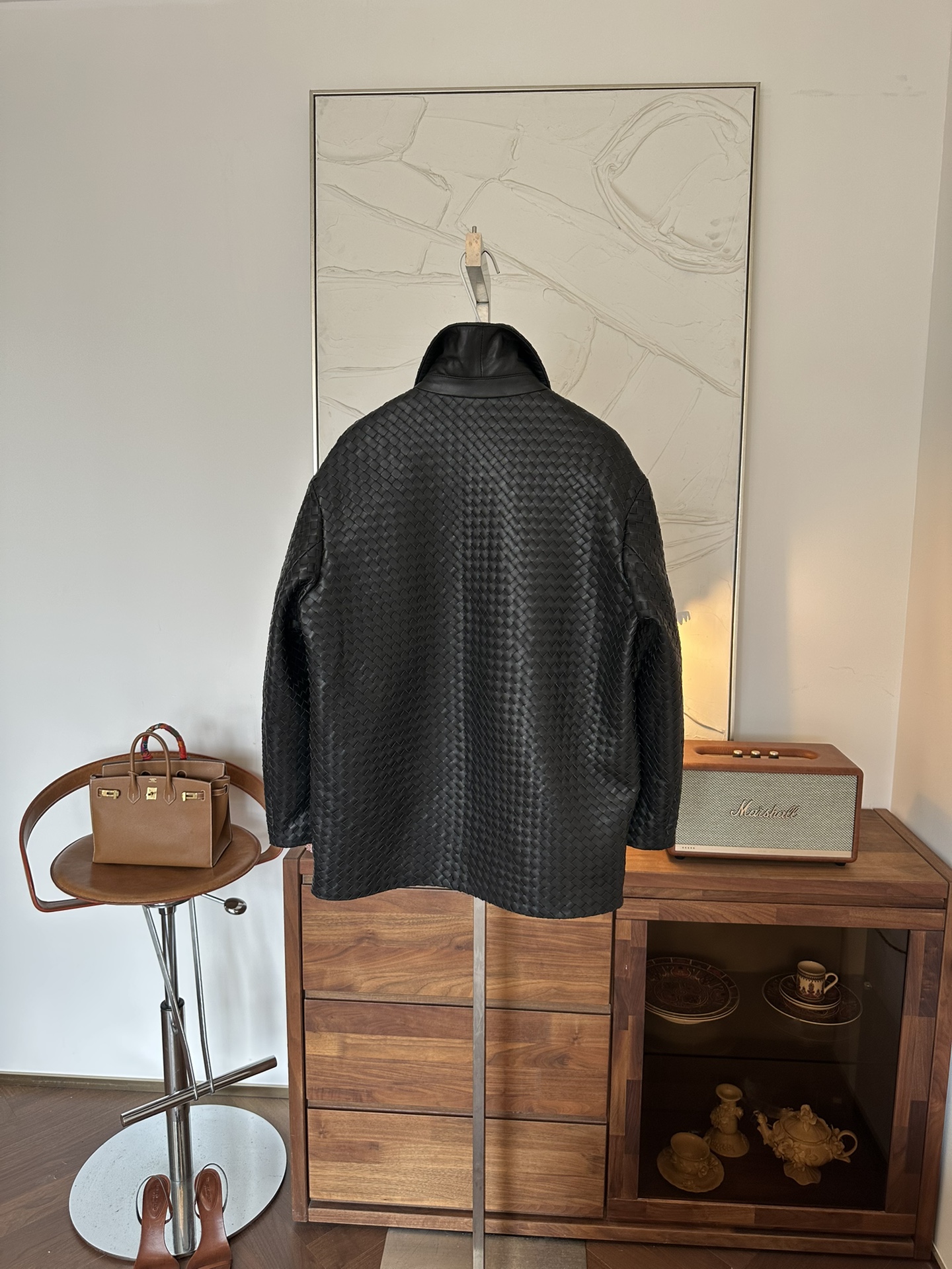 BOTTEGA VENETA Женская кожаная рубашка