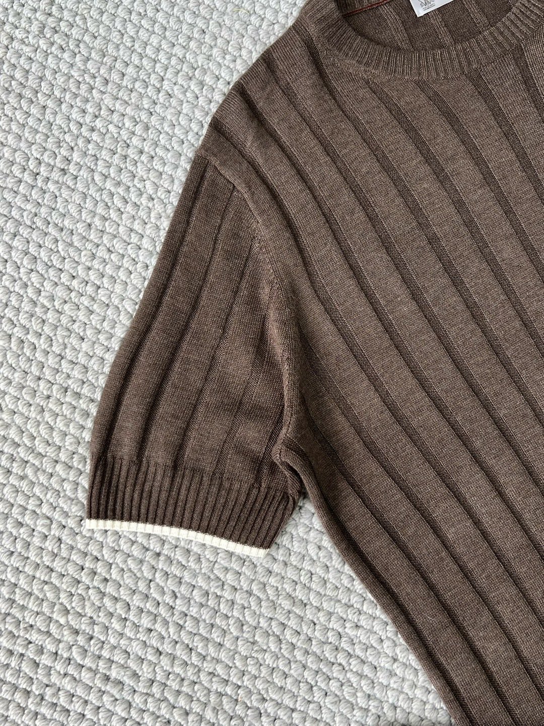 BRUNELLO CUCINELLI Мужская футболка из кашемира BRUNELLO CUCINELLI Мужская футболка из кашемира