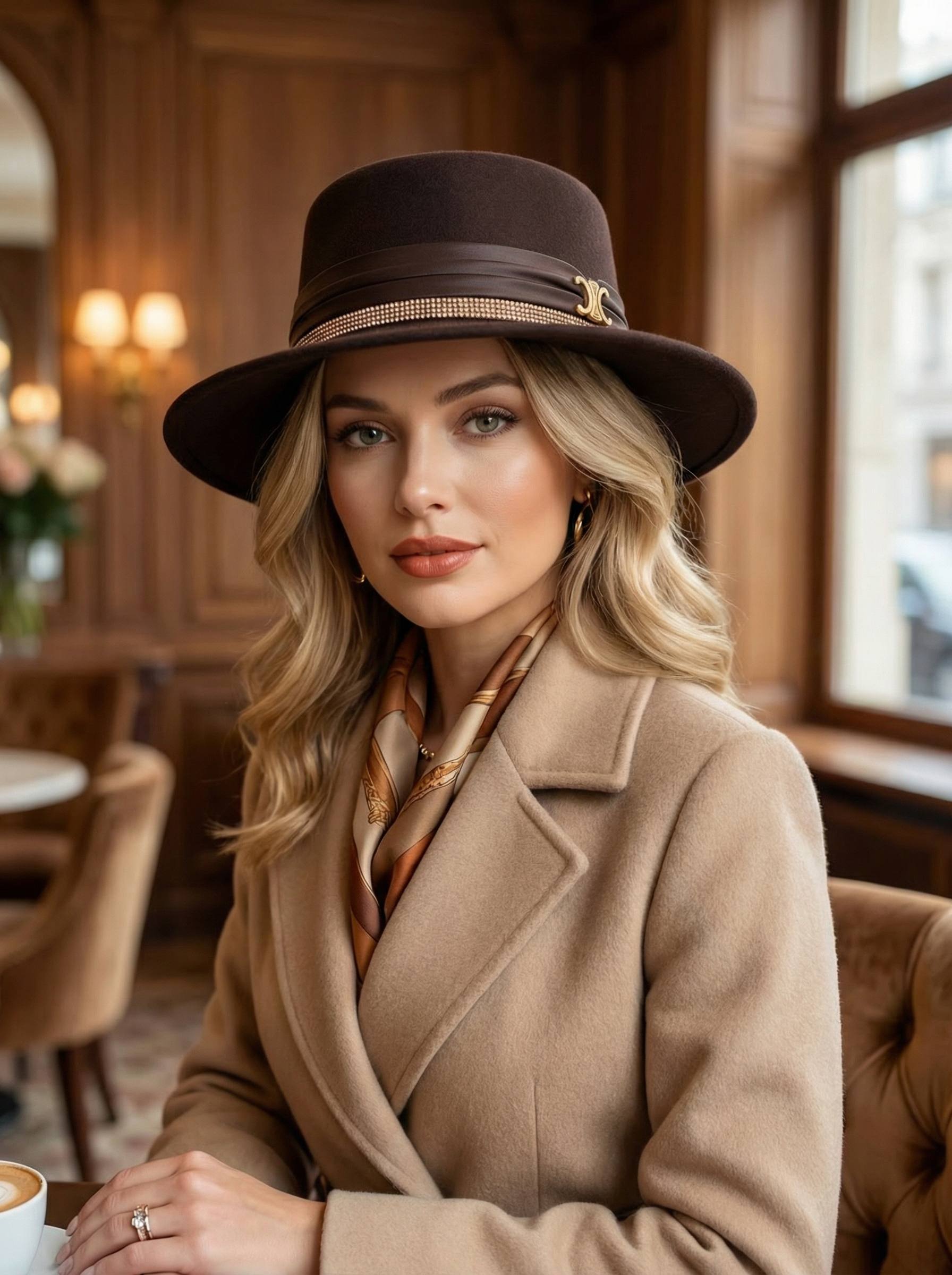 CELINE Женская шляпа из шерсти